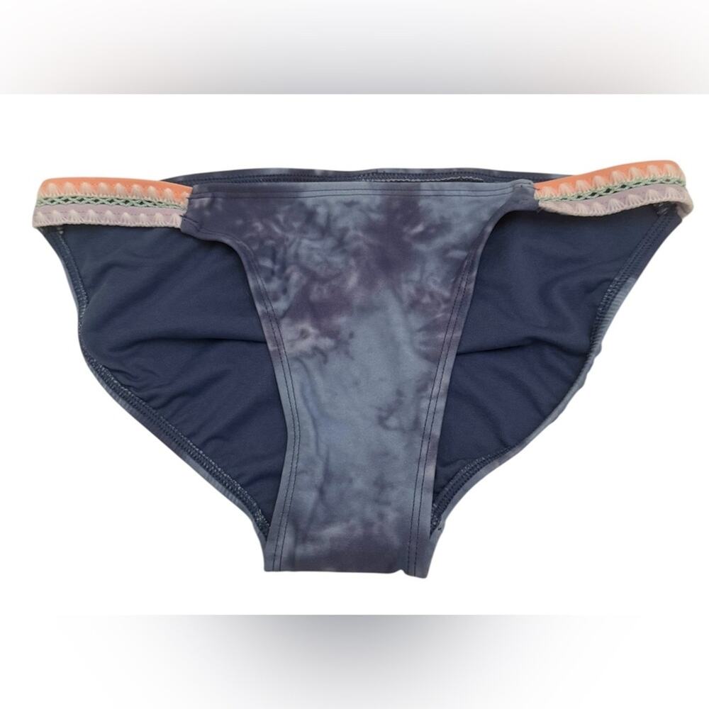 Xhilaration Blue Tie-Dye Hipster Bikini Bottoms Size M (4-6) Nylon Spandex NWT